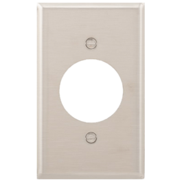 Täckplatta 1-gang enkeluttag 20-30A Ø40,4mm hål 114*70mm rostfr.stål