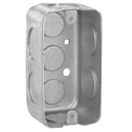 Utility box 1-gang 102*54*48mm 0,5" Steel galvanized knockouts