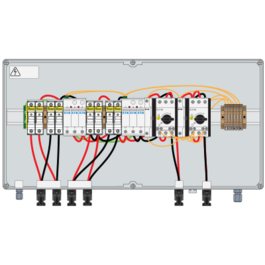 PV combiner box 1000VDC 25A 1+2 string 2*T1/2 firem.sw.connector IP66