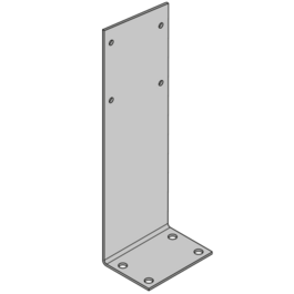 Mounting set for low intensity obstruction lights,roof/wall 90° angle