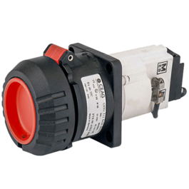 Flange socket 380-415V 16A 3p+E IP66 black-red Ex