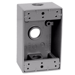 Weatherproof box 1-gang 116*73*51mm AL grey 3*0,5"NPT NEMA3R