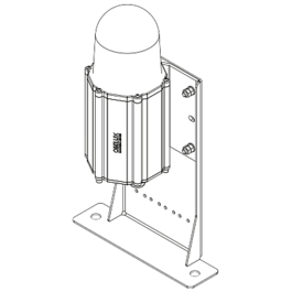 Mounting set medium int.obstr.light L-bracket 2xØ17mm cc240mm AISI304