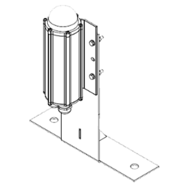 Mounting set low int.obstr.light L-bracket 2xØ17mm cc240mm AISI316